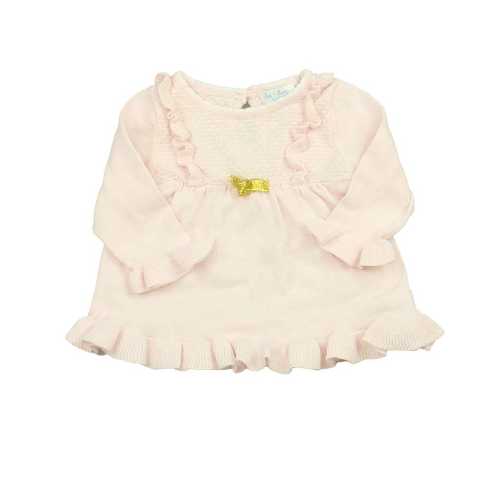 Le Top Girls Pink Sweater Dress size: 3 Months